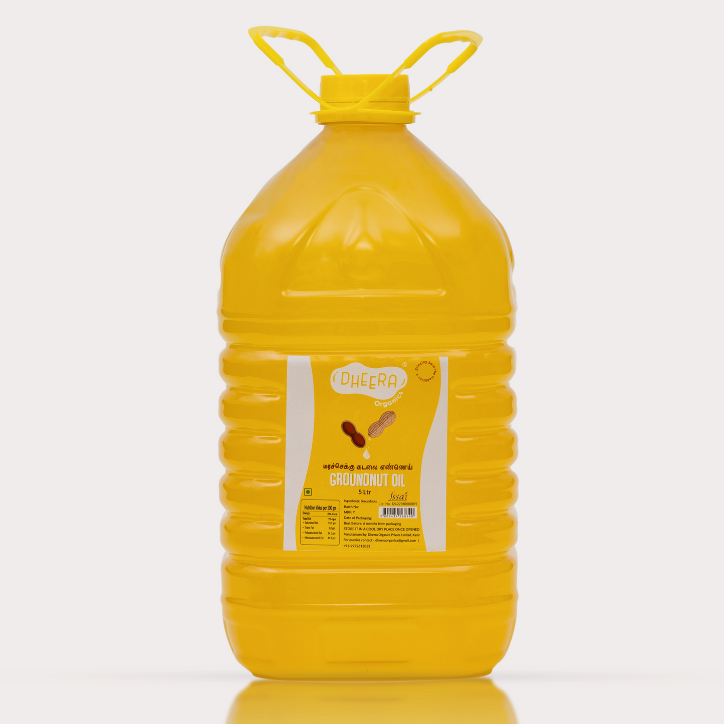 Wood pressed groundnut oil