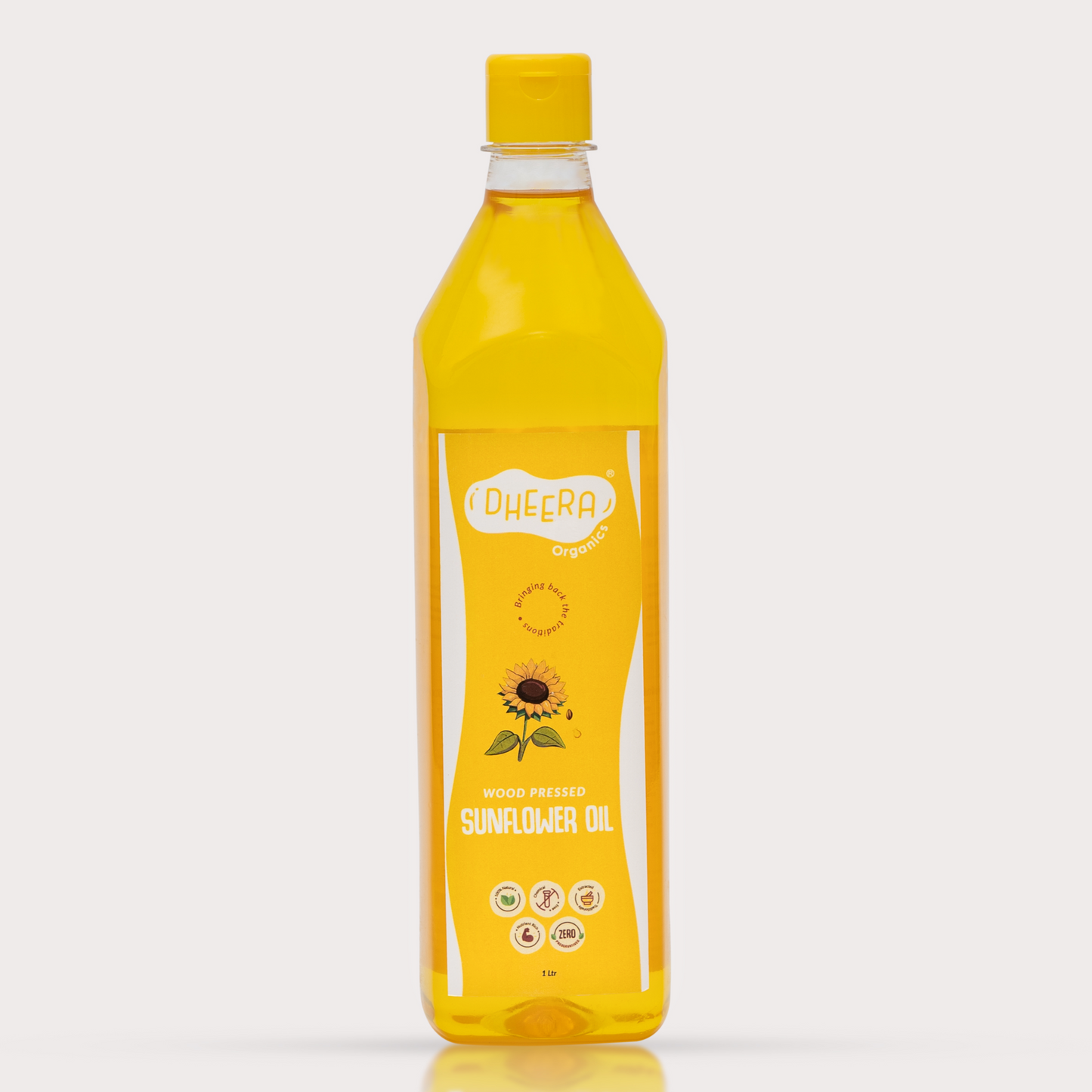 Wood pressed sunflower oil