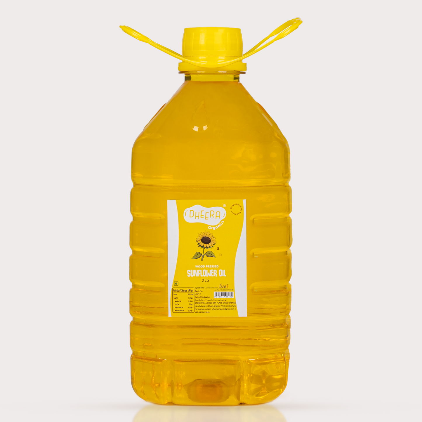Wood pressed sunflower oil