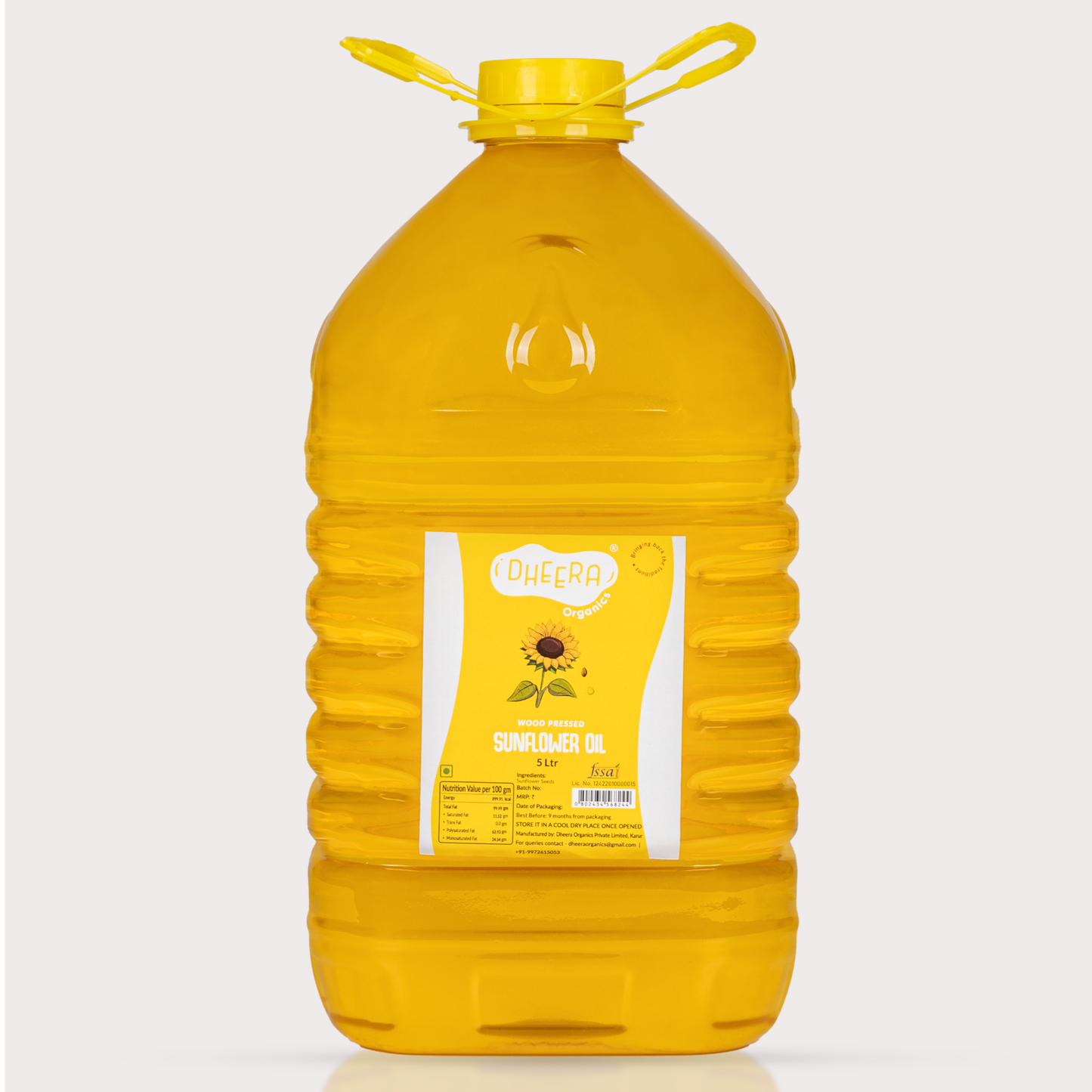 Wood pressed sunflower oil